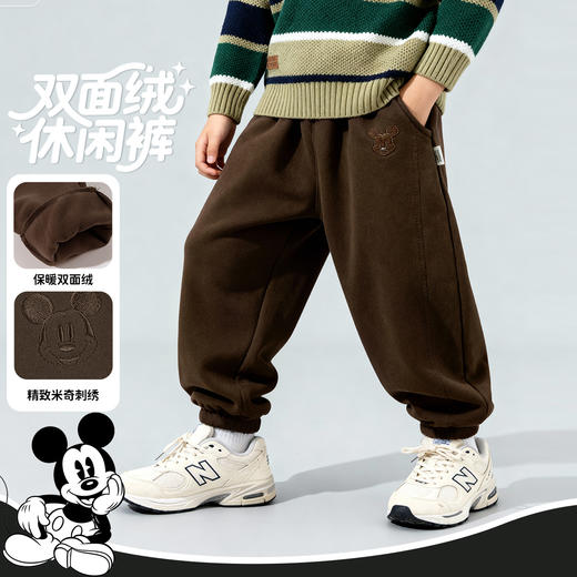 迪士尼冬季男童针织长裤加绒长裤XD4DK039 商品图2