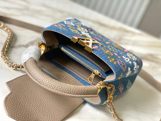 秋冬特惠💰1680 渠道级LV 新品 te级LV 动态芯片 M12947/M48865淡咖丹宁花朵刺绣款 商品图4