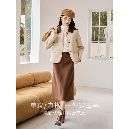 【年终特卖】熙世界镂空肌理磨毛蕾丝打底衫女秋冬内搭半高领长袖上衣2025新款 商品图2