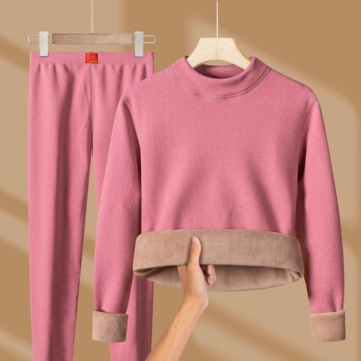 【驼绒巨厚】秋冬季保暖内衣套装半高领男女加绒加厚防寒秋衣秋裤秋冬加厚保暖内衣 商品图10