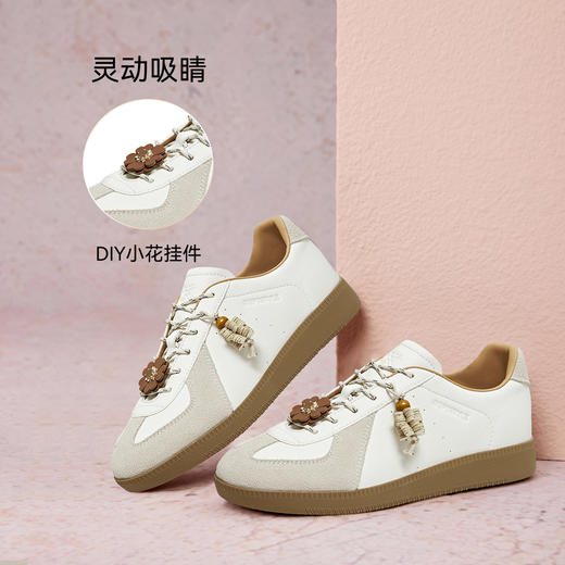 【云粉节】BF楼百思图2026春新款真皮厚底德训鞋板鞋休闲运动鞋女鞋UZU01AM6 吊牌价899.现价450 商品图0