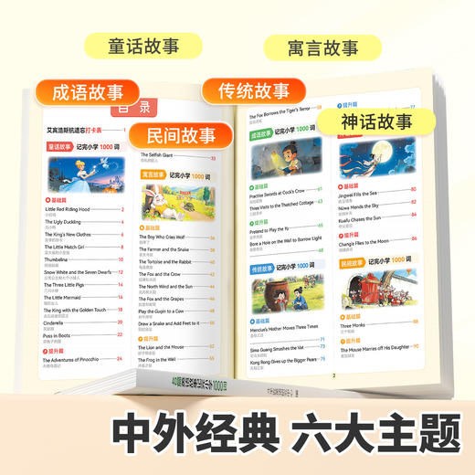 【斗半匠】25年新版40篇英语故事记完小学1000词自然拼读记单词配套动画音频 商品图2