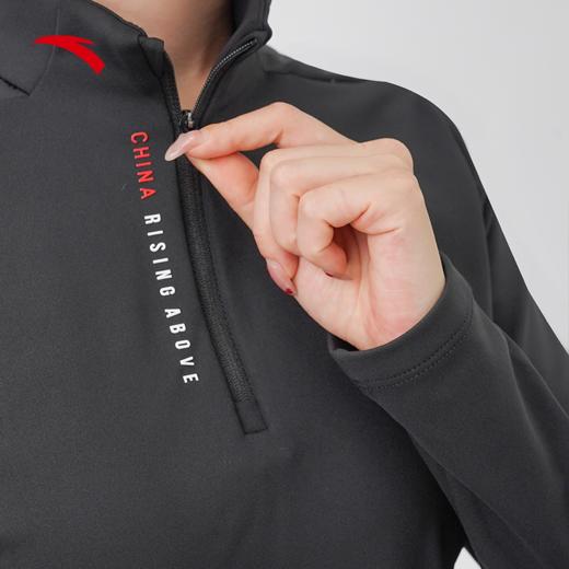 安踏秋季新款女子修身显瘦流光风透气高领长袖162547401RN 商品图4