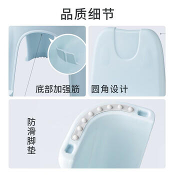 茶花 塑料凳子 家用小椅子 幼儿童靠背椅 靠背凳 粉色 1只装 商品图6