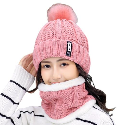 丁摩 帽子女冬天韩版加绒保暖秋冬季骑车女士甜美可爱针织毛线帽5ZF-075 商品图4