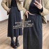 丁摩 醋酸羊毛6片裙【一键藏肉】内折松紧腰秋冬长裙口袋半身裙5ZF-00802 商品缩略图2