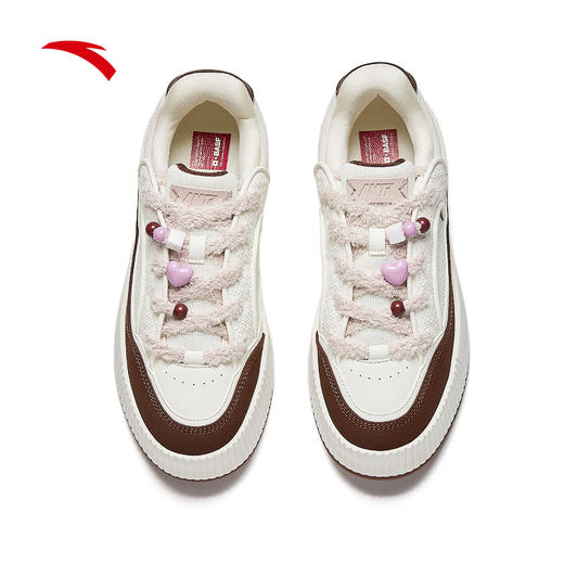 安踏慕斯丨厚底增高板鞋女鞋面包鞋秋季撞色百搭运动鞋122548035 商品图0