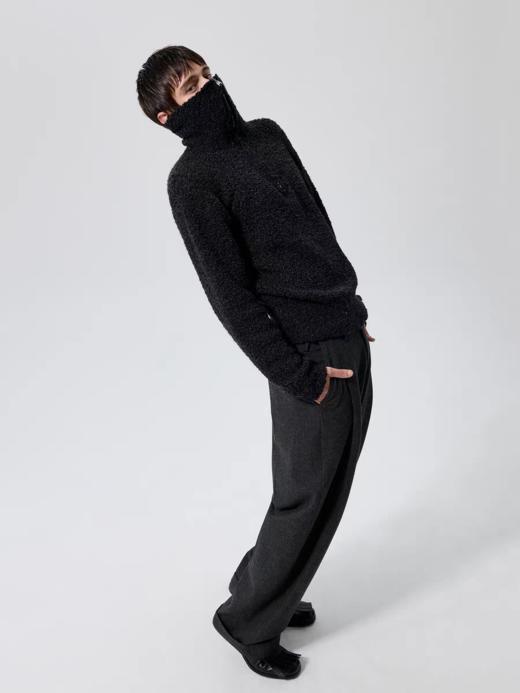 Simple Project/M25266/“羔羊”拉链高领高山指挥毛衣 商品图3