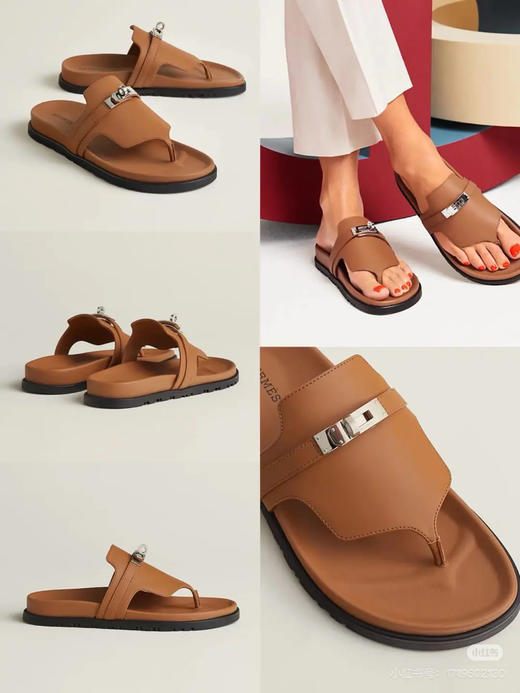 爱马仕 empire kelly扣 夹脚 凉鞋 商品图3