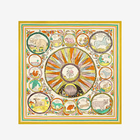 北京仓｜Inoui Editions-130 CHANCE INOUI-四叶草 黄色 方巾［法国设计师］