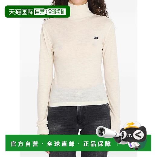 摩登肌理打底衫，胸口小标刺绣。高领设计法式名媛长袖衫C112460 商品图6