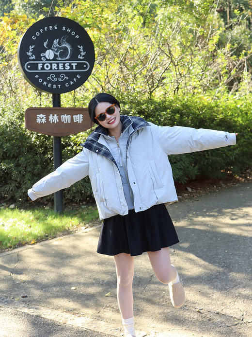 羽绒节 【2件立减30，3件立减50，4件立减80】【板娘同款 短款羽绒服】格子复古时尚 很有年轻活力气息~湖州仓 商品图13