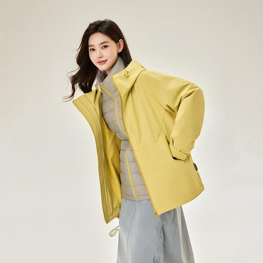 【分销】三合一男女同款羽绒冲锋衣  防水防风透气  防钻绒锁温  户外旅行必备 商品图3