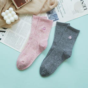 【2双装】女士中长筒棉袜休闲运动四季袜时尚运动女袜【6双6折 2522103】