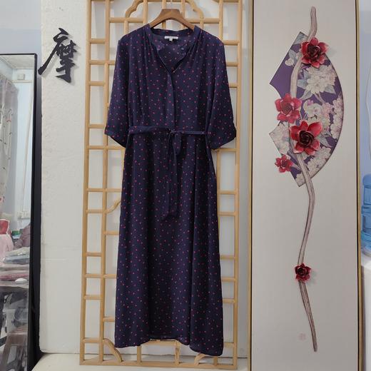 「断码清仓」立领休闲爱心真丝连衣裙 L码 ZFYY123 商品图0