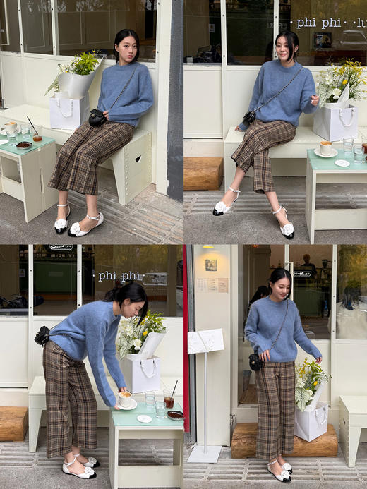 HIDEMI 南非初生马海毛粗针圆领毛衣 商品图1