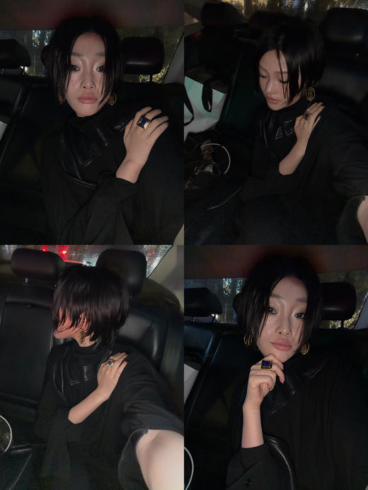 HIDEMI 限定logo系列镀金镂空耳环 商品图1