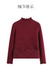 【西蒙日记&半高领木耳花边一体绒针织打底衫JYF6005】✔️弹力修身不紧身，贴身穿很舒服✔️版型很正，🔥木耳花边领+修身设计，小性感拿捏住 商品缩略图6