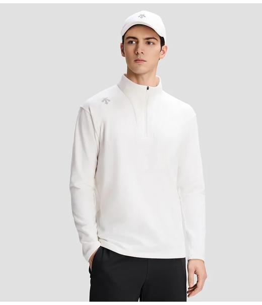 迪桑特户外运动休闲男士立领抓绒保暖半拉链长袖 商品图0