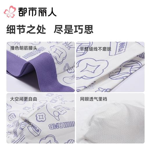都市丽人男士男士内裤50S棉平角裤明筋棉平角FKCC10 商品图3