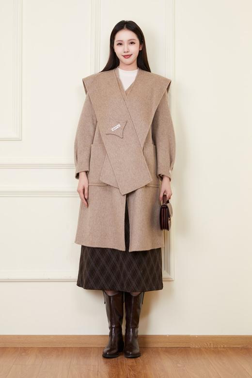 Le Malene 配披肩高级感轻奢双面绒纯羊毛大衣 21141 商品图2