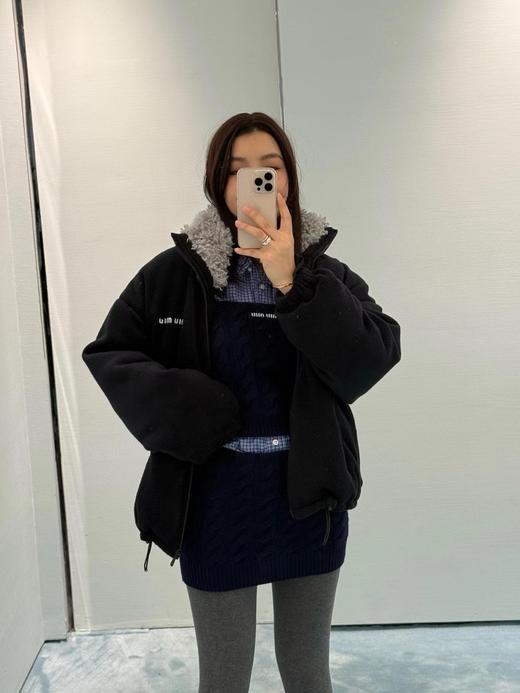 D112549秋冬外层深蓝抓绒内里摇粒绒羽绒服 商品图10