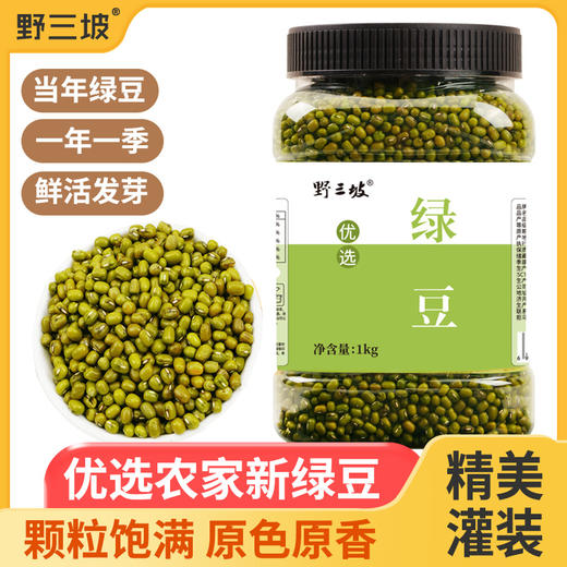 野三坡 优选绿豆 1kg*1罐 商品图0