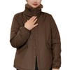 秋冬新款加绒翻领棉服妈妈纯色简约短款外套女装 商品缩略图4