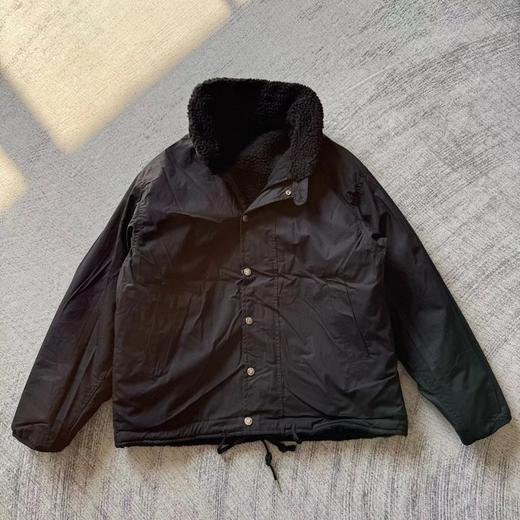 D112550休闲宽松日系简约保暖舒适男女排扣立领夹克外套 商品图8