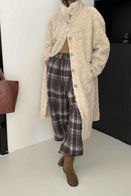 LNNNS 韩版加厚羊羔毛中长款皮草大衣外套 21311 商品图2