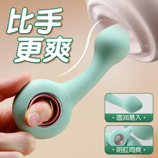 谜姬桃心后庭按摩棒震动棒电动肛塞阴肛两用成人情趣用品 商品图2