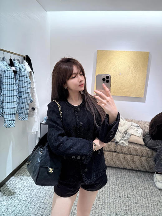 香奈儿 25秋冬新款 粗花呢编织滚边外套(TM) 商品图2