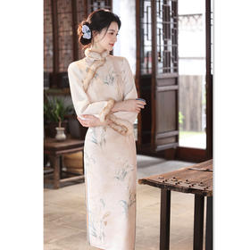 GX时尚改良年轻少女款长袖旗袍2025冬新款国风新中式日常旗袍