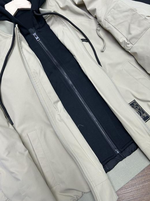 D112580假两件帽子不可拆25SS秋冬新款浮刺绣连帽棉衣夹克外套 商品图14