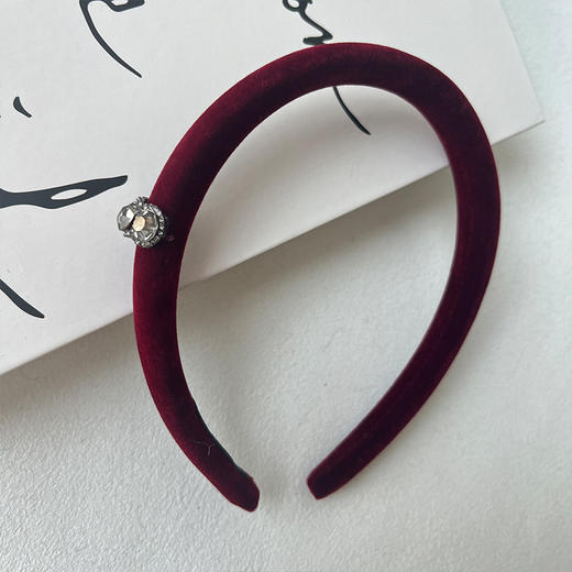 高级柔软细腻丝绒闪钻发箍-纪念日百货门店同款167643825 商品图3