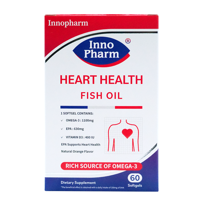【含邮含税】Innopharm成人高浓度鱼油软胶囊 60粒/盒