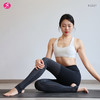 一梵【K1037】时尚撞色条纹踩脚瑜伽裤 黑灰拼接 商品缩略图7