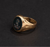 独角鹿西洋古董1870-1880年英国出品18K黄金镶嵌血滴石雄狮主题凹雕印章戒指 商品缩略图3