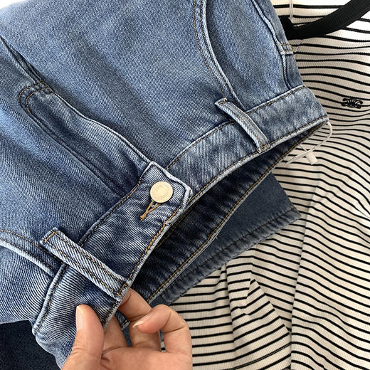 特价出！ 不退换！显瘦不臃肿的加绒直筒阔腿牛仔裤！ 商品图9