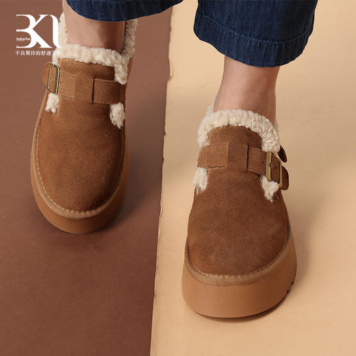 BAKERLOO经典加绒厚底博肯女鞋JY117 商品图3