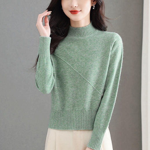 小个子大码女装打底衫，厚款毛衣短款内搭中领上衣CC-MY-1298 商品图2