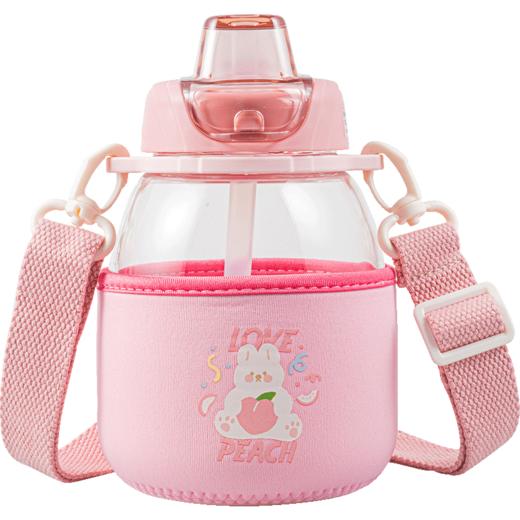 6943819176280 乐扣乐扣Lock&Lock 【开学必备】大容量可背可提啵玻桶耐热玻璃吸管杯外出便携玻璃杯 商品图0