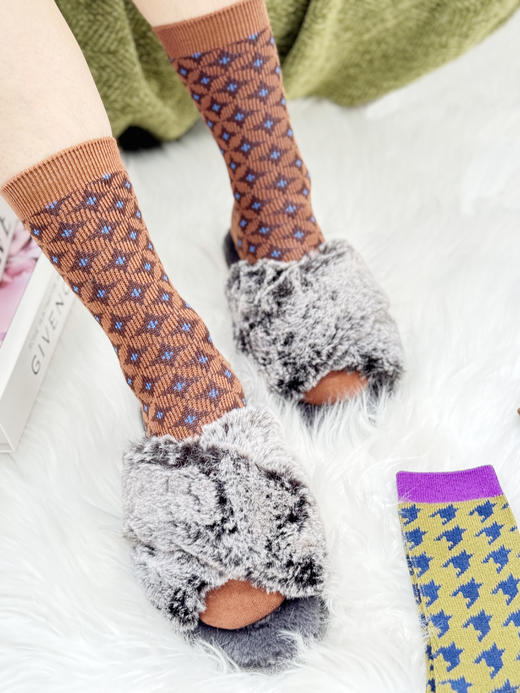 【4双装】西班牙LUIS VECENTE 复古撞色堆堆袜 商品图6