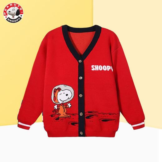 史努比童装男童秋装2021新款洋气儿童针织开衫外套秋冬毛衣外穿潮 商品图3