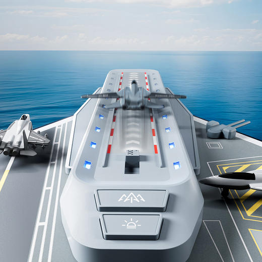 【还原航母细节 模拟电磁弹射 感受大国重器力量】科学罐头统一号航空母舰模型 造型逼真 细节精致（赠孙悟空拼装模型） 商品图1