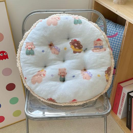 【YW】无忧购49元2件冬季新款圆形牛奶绒卡通坐垫可爱办公室椅垫阳台蒲团飘窗垫（截单后3-5天发货) 商品图8