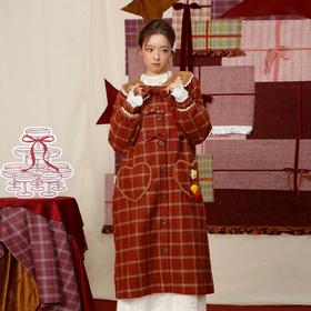 【礼物季】复古刺绣娃娃领毛呢大衣-纪念日百货门店同款167950251