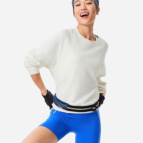 李宁卫衣女加绒圆领套头衫冬季新款宽松运动上衣AWDU556 商品图4