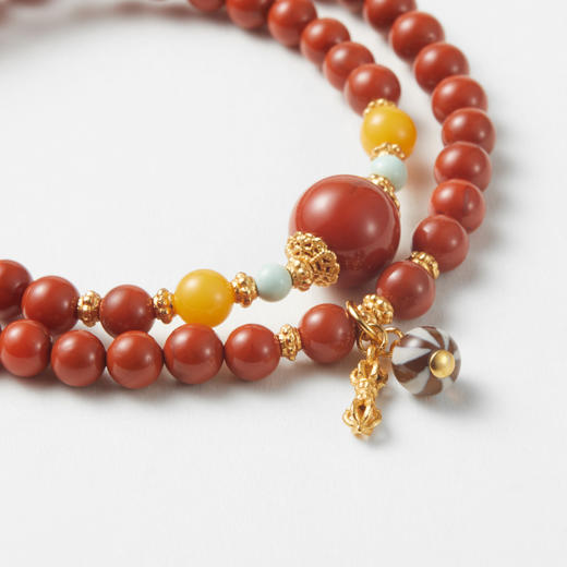 南红蜜蜡双圈手串B款 商品图3