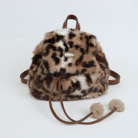 时尚潮流毛绒豹纹双肩包-纪念日百货门店同款167748459
